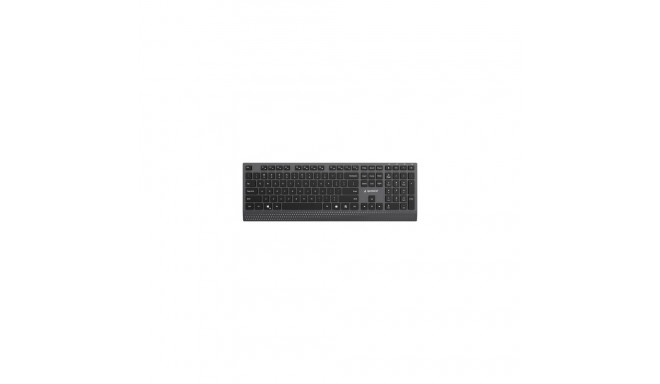 Gembird Slim wired multimedia keyboard with Type-C adapter, US layout