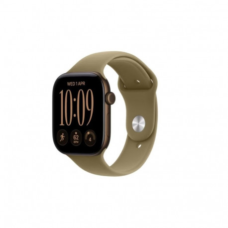 Watch Series 12 GPS+Cellular 42mm Dark Bronze Aluminium Case with Olive Sport Band - M/L