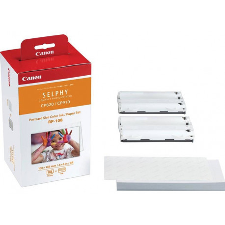 Canon photo paper + ink cartridge RP-108 10x15cm 108 sheets (opened package)