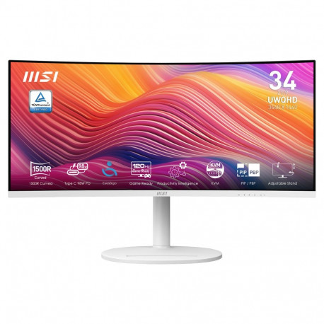 "86,4 cm (34"") 3440 x 1440 Pixel MSI Modern MD342CQPW 21:9 UltraWide Quad HD VA 4 ms 120 Hz Display