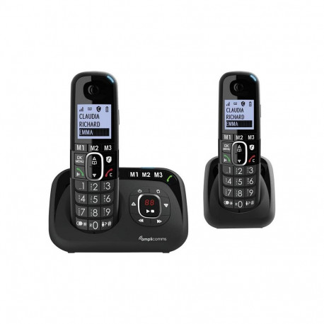 amplicomms suurte nuppudega telefon BigTel 1582, must