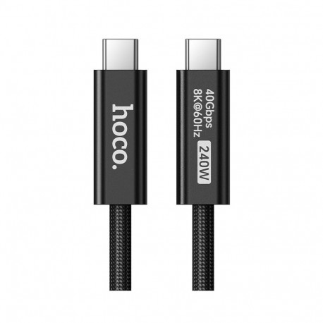 Cable USB C do USB C Hoco USB4 40Gbps/8K60Hz 5A 240W 1m US15 black