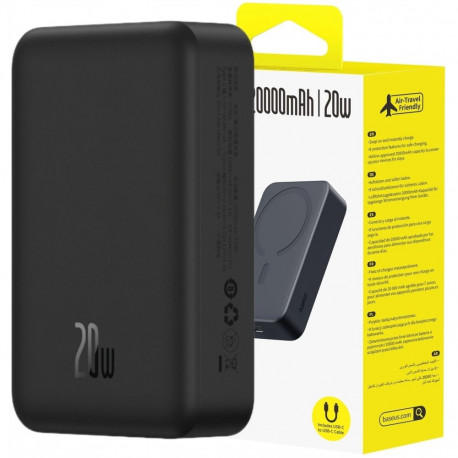 Baseus magnetiline akupank EnerFill FM41 üliväike 20W 20000mAh, must