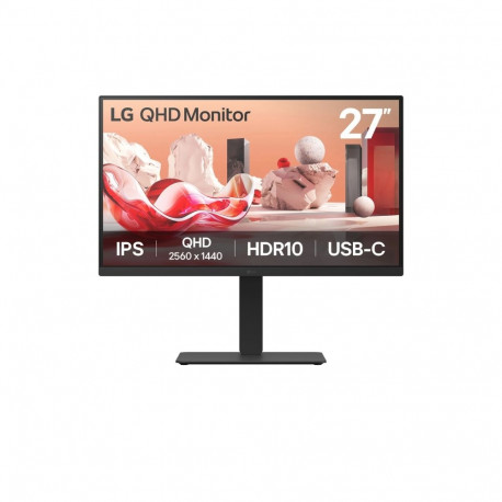 LCD monitorius  LG  27BA75QB-B  27"  IPS ekranas  2560x1440  16:9  100Hz  Matinis  Loudspeakers  Pap