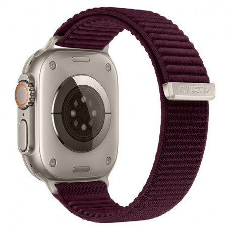 Tech-Protect kellarihm NylonLoop Apple Watch 44/45/46/49mm, deep burgundy