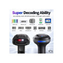 Wireless barcode scanner 1D 2D scanner stand USB