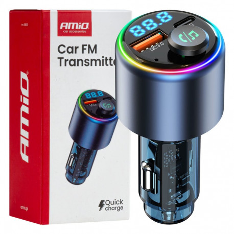 Auto FM-transmitter USB-A/USB-C 12/24 V