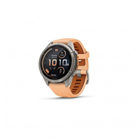 Garmin fenix 9 Pro nutikell, inReach, 43 mm, titaanist korpus ja roosa/sügisoranž silikoonrihm