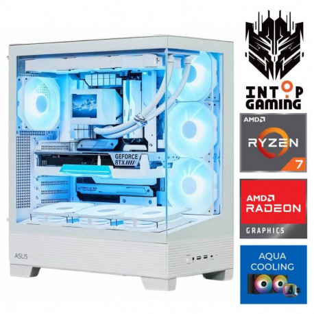INTOP AQUA Ryzen 7 7800X3D 64GB DDR5 1TB SSD M.2 NVME+2TB RX9060XT 16GB no-OS