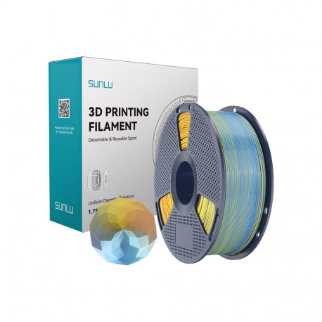 3D Printing Filament - Sunlu PLA+ Silk Forth-Color Filament 1.75mm Blue-Purple-Orange-Yellow