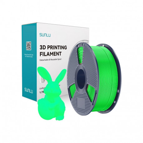3D Printing Filament - Sunlu PLA Glow In The Dark 1.75 mm - Zielony