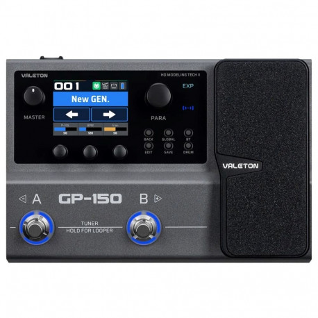 Guitar Multi-Effects Processor - VALETON GP-150 Over 200 Effects, Bluetooth 5.0, USB-C, 3000 mAh, Gr