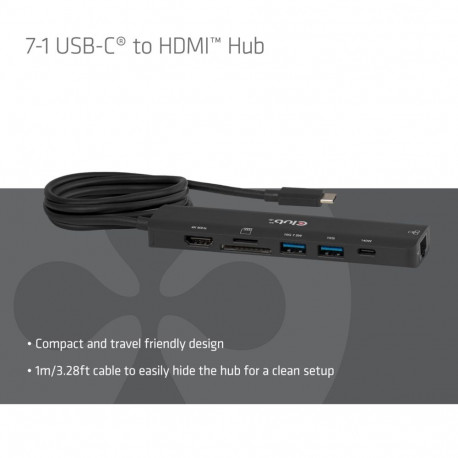 CLUB3D jaotur 7-1 USB-C HDMI