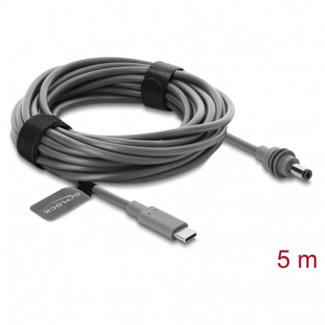 "USB Type-C™ Stecker zu DC 5,5 x 2,1 mm Kabel kompatibel mit Starlink Mini, 5 m grau"