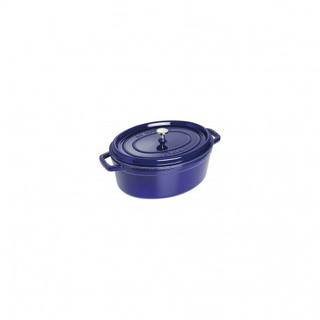 "Staub La Cocotte 31cm oval dunkelblau. Gusseisen"