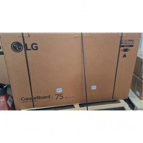 LG SALE OUT. 75TR3DQ-B 75" IPS UHD 3840 x 2160 /400cd/m2/6.5ms HDMI, VGA, Audioin, USB DAMAGED INNER
