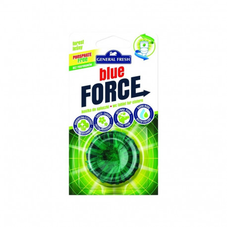 General Fresh Blue Force - Kostka do spłuczki barwiąca wodę 40 g (leśny)