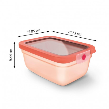 FOOD BOX 1.5L ONECLICK ORANGE