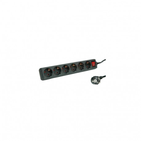 ROLINE 19.07.1077 power extension 10 m 6 AC outlet(s) Indoor Black