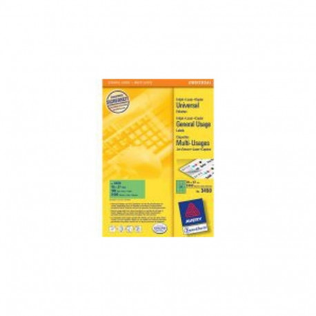 Avery Universal Labels, Green 70x37mm self-adhesive label 2400 pc(s)