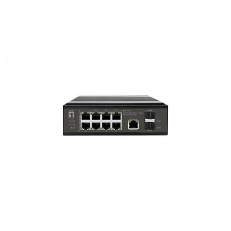 LevelOne IGP-1091 10-Port L3 Managed 2.5 Gigabit PoE Industrial Switch, 2 x 1G/10G SFP+ Uplinks, 8-P