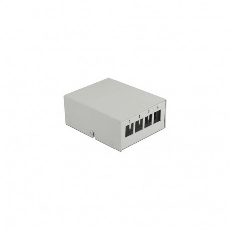 DeLOCK Keystone Patch Panel 4 Port grey