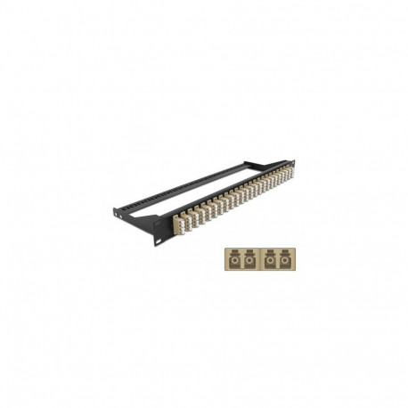 DeLOCK 19″ Fibre Patch Panel 24 port LC Quad beige