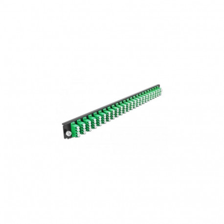 DeLOCK 19″ Splice Box Front Panel 24 port LC Quad green