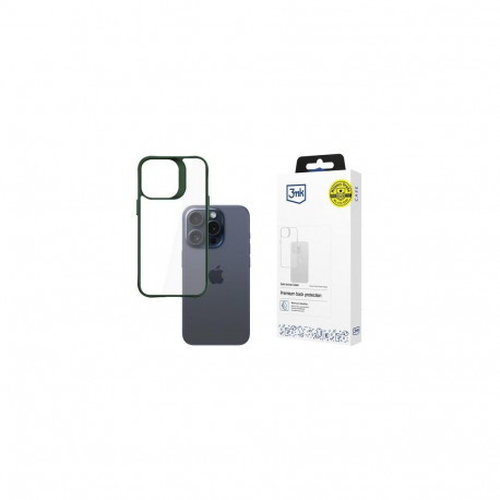 3MK Satin Armor Case+ mobile phone case 15.5 cm (6.1") Cover Green, Transparent