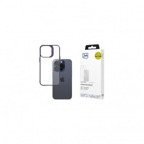 3MK Satin Armor Case+ mobile phone case 15.5 cm (6.1") Cover Purple, Transparent