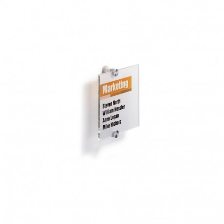 Durable 482219 sign holder/information stand Acrylic, Aluminium Aluminium, Transparent