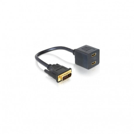 DeLOCK Adapter DVI 25 male > 2x HDMI female 0.2 m DVI-D 2 x HDMI Black