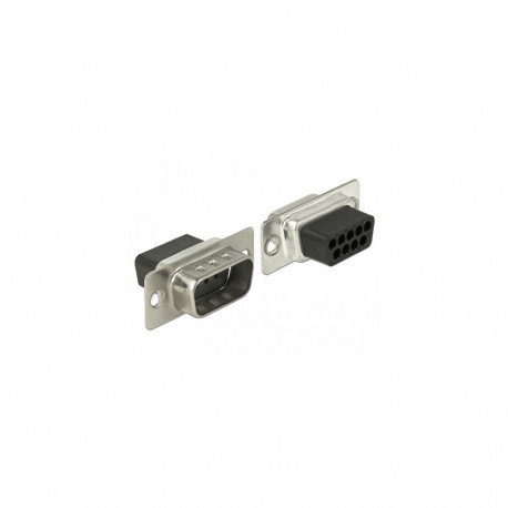 DeLOCK 66167 cable gender changer Sub-D Rj-45 Black, Blue, Stainless steel
