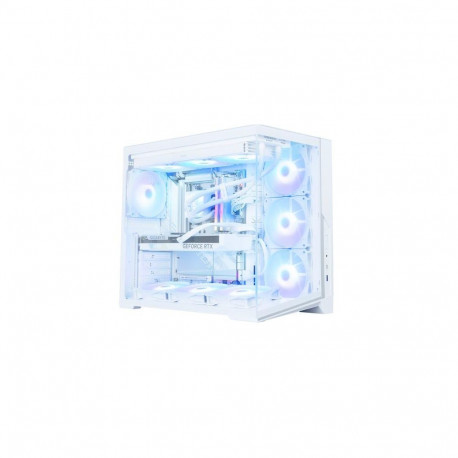 Zalman D40 Dual-Chamber Panoramic View Computer Case Mid. Tower White