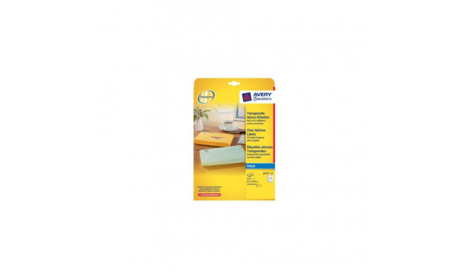 Avery J4721-25 printer label Transparent