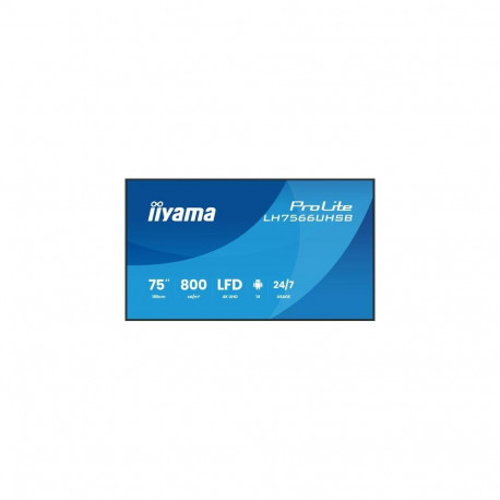 iiyama LH7566UHSB-B1AG Signage Display Digital signage flat panel 190.5 cm (75") LCD Wi-Fi 800 