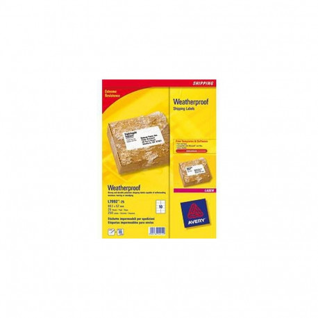 Avery Weatherproof Shipping Labels self-adhesive label White 250 pc(s)