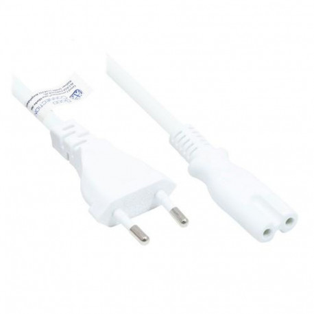 Alcasa P0370-W025 power cable White 2.5 m Power plug type C C7 coupler