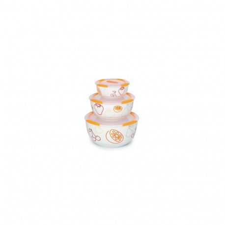 OURSSON BS2981RC/OR dining bowl Bowl set 1.7 L Round Ceramic Orange, White 3 pc(s)