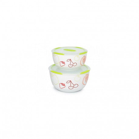 OURSSON BS4781RC/GA dining bowl Salad bowl Round Ceramic Multicolour 2 pc(s)