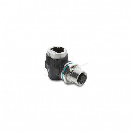 DeLOCK 90665 cable gender changer D-coded 4 pin RJ-45 Black