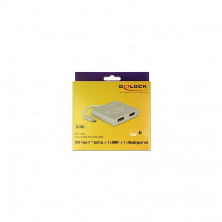 DeLOCK 87716 USB graphics adapter 2560 x 1440 pixels Silver