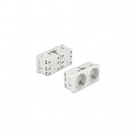 DeLOCK Easy 45 Grounded Power Socket with a 45° arrangement 2-way extendable 45 x 45 mm 5 pieces