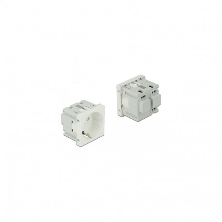 DeLOCK Easy 45 Grounded Power Socket 45 x 45 mm 10 pieces