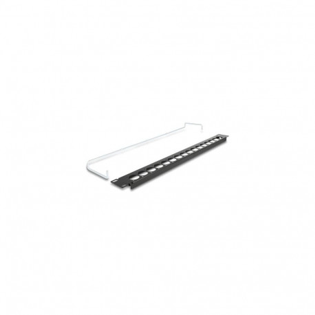 DeLOCK 19″ D-Type Patch Panel with strain relief 16 port 1U black