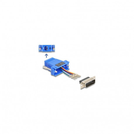 DeLOCK D-Sub 15 pin male to RJ12 female Assembly Kit blue