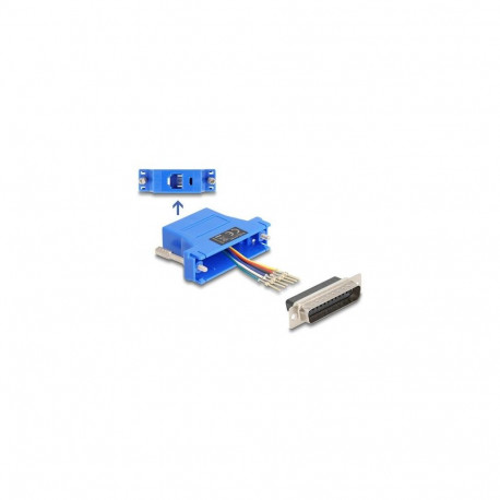 DeLOCK D-Sub 25 pin male to RJ12 female Assembly Kit blue