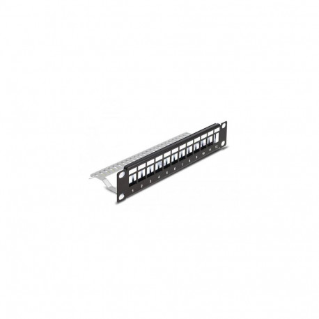 DeLOCK 10″ Keystone Patch Panel 12 port with strain relief 1U black