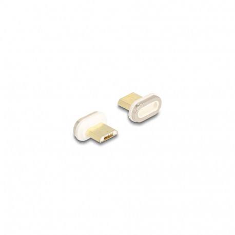 DeLOCK 66575 cable gender changer magnet USB Micro-B Gold, White