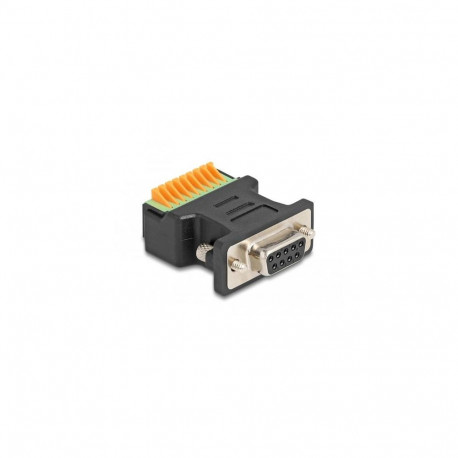 DeLOCK D-Sub 9 female to Terminal Block Adapter with push-button